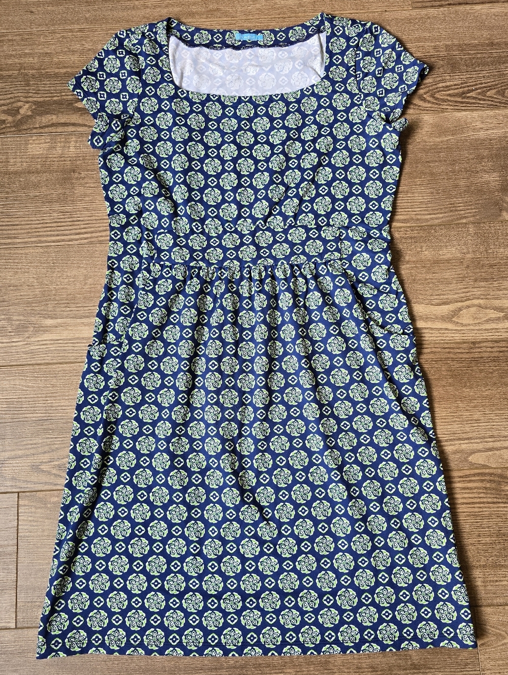 J.McLaughlin Dress Womens L Navy Blue Pockets Catalina Cloth Athleisure Teacher